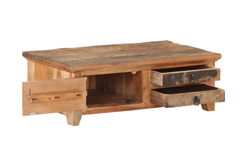 Soffbord 90x50x31 cm massivt återvunnet trä - Brun - Möbler - Vardagsrum - Soffbord & vardagsrumsbord - Soffbord