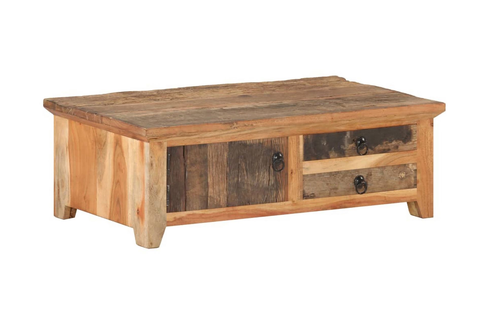 Soffbord 90x50x31 cm massivt återvunnet trä - Brun - Möbler - Vardagsrum - Soffbord & vardagsrumsbord - Soffbord