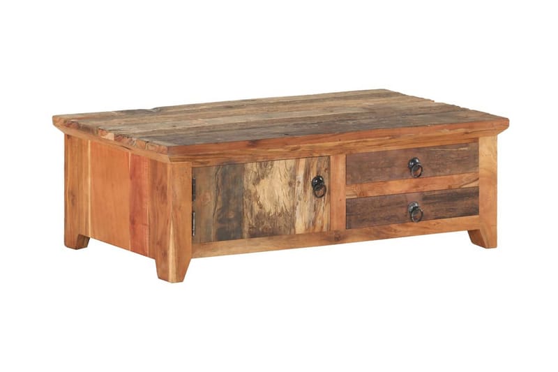 Soffbord 90x50x31 cm massivt återvunnet trä - Brun - Möbler - Vardagsrum - Soffbord & vardagsrumsbord - Soffbord