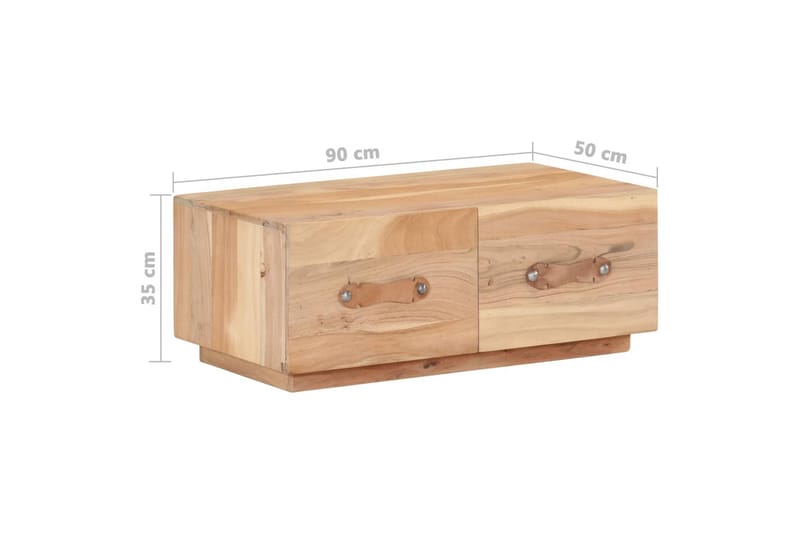 Soffbord 90x50x35 cm massivt återvunnet trä - Brun - Möbler - Vardagsrum - Soffbord & vardagsrumsbord - Soffbord