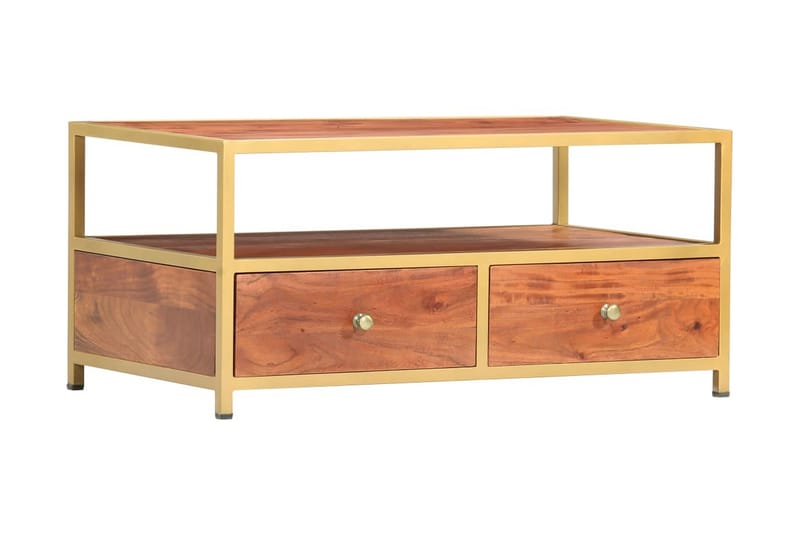 Soffbord 90x50x40 cm massivt akaciaträ - Brun - Möbler - Vardagsrum - Soffbord & vardagsrumsbord - Soffbord
