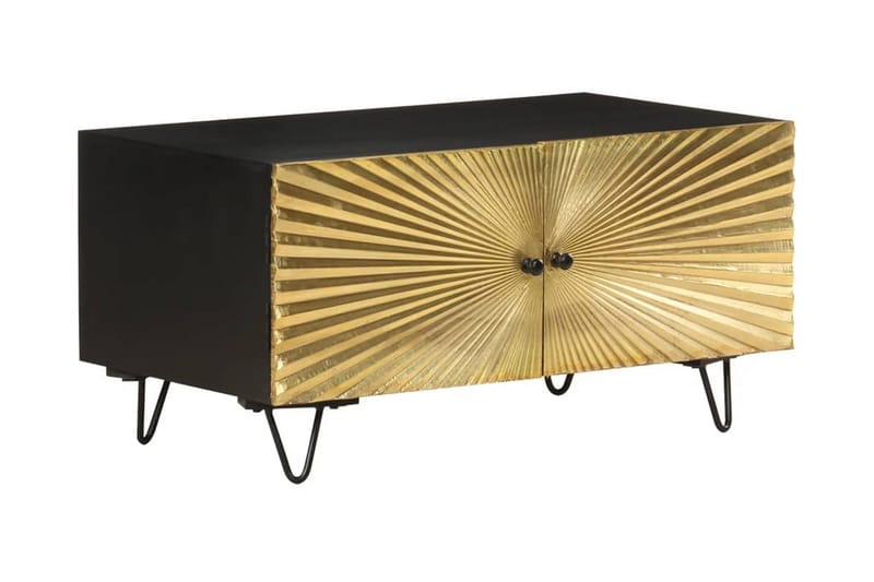 Soffbord 90x50x45 cm massivt mangoträ - Svart - Möbler - Vardagsrum - Soffbord & vardagsrumsbord - Soffbord