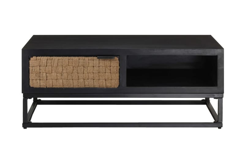 Soffbord 90x60x35 cm massivt mangoträ - Svart - Möbler - Vardagsrum - Soffbord & vardagsrumsbord - Soffbord
