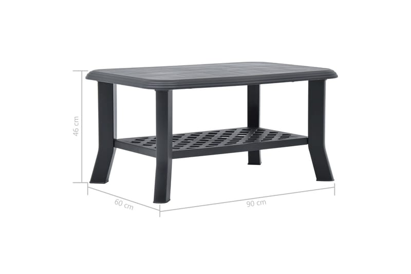 Soffbord antracit 90x60x46 cm plast - Grå - Möbler - Vardagsrum - Soffbord & vardagsrumsbord - Soffbord