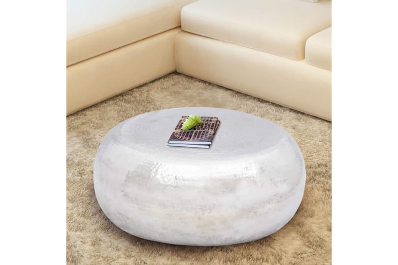 Soffbord av hamrad aluminium silver - Silver - Möbler - Vardagsrum - Soffbord & vardagsrumsbord - Soffbord