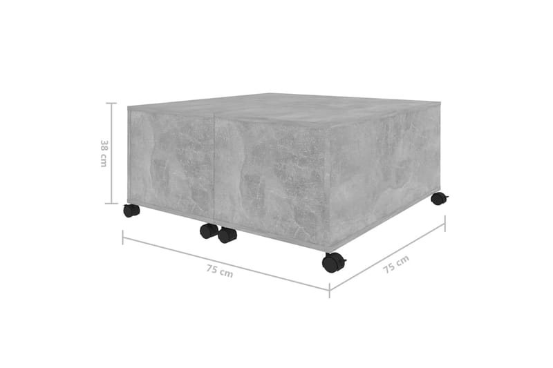 Soffbord betonggrå 75x75x38 cm spånskiva - Grå - Möbler - Vardagsrum - Soffbord & vardagsrumsbord - Soffbord