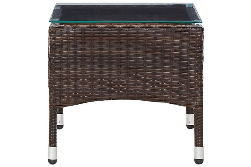Soffbord brun 60x40x36 cm konstrotting/glas - Möbler - Vardagsrum - Soffbord & vardagsrumsbord - Soffbord
