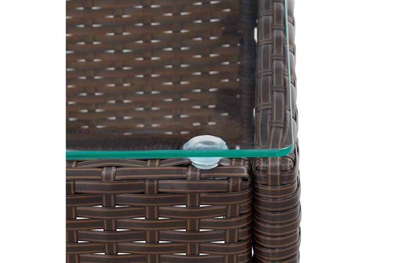 Soffbord brun 60x40x36 cm konstrotting/glas - Möbler - Vardagsrum - Soffbord & vardagsrumsbord - Soffbord