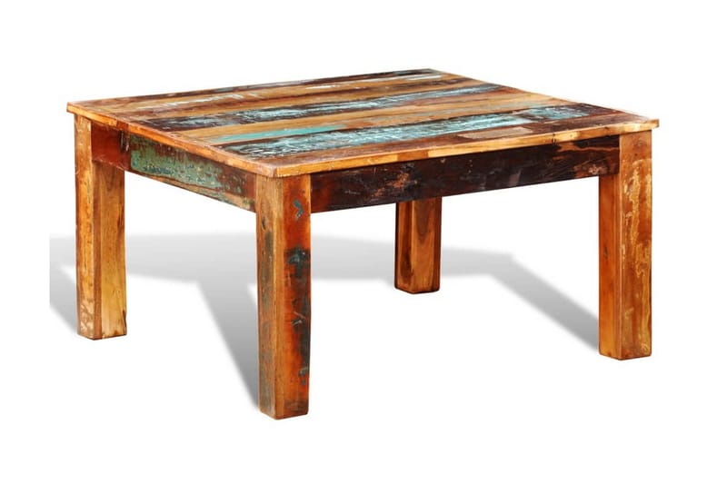 Soffbord fyrkantigt återvunnet trä - Brun - Bord - Soffbord