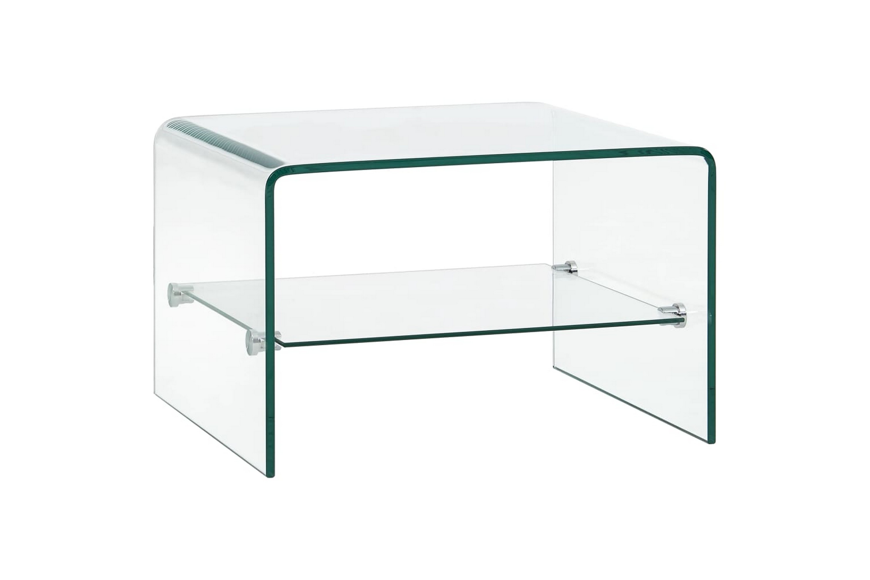 Soffbord genomskinlig 50x45x33 cm härdat glas –