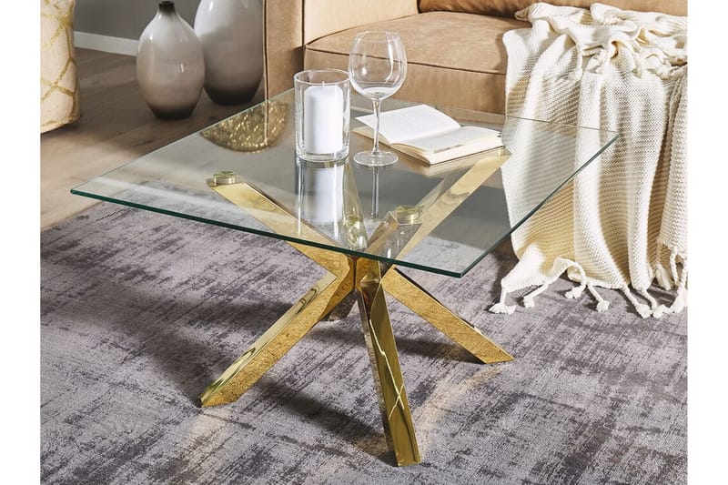 Soffbord genomskinlig/guld STARLIGHT - Guld - Soffbord - Bord
