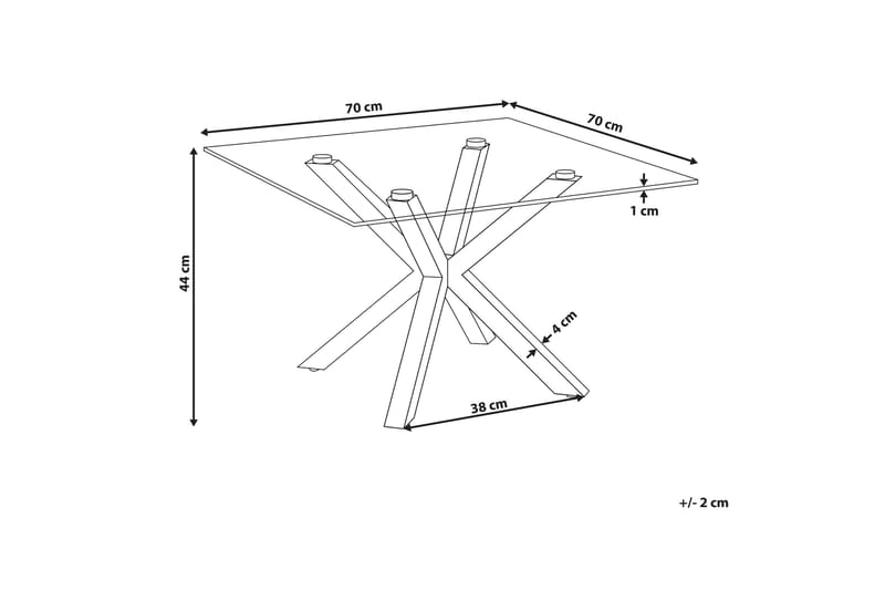 Soffbord genomskinlig/guld STARLIGHT - Guld - Möbler - Vardagsrum - Soffbord & vardagsrumsbord - Soffbord
