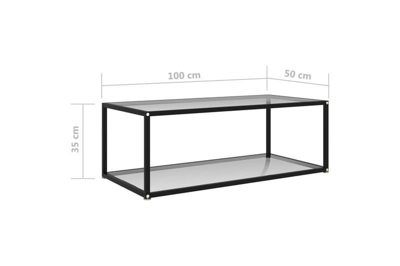 Soffbord genomskinligt 100x50x35 cm härdat glas - Soffbord - Bord