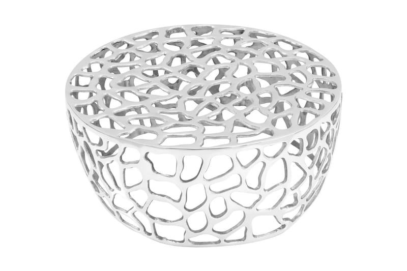 Soffbord gjuten aluminium 70x30 cm silver - Silver - Möbler - Vardagsrum - Soffbord & vardagsrumsbord - Soffbord