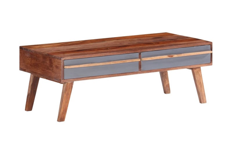 Soffbord grå 110x50x40 cm massivt sheshamträ - Grå - Möbler - Vardagsrum - Soffbord & vardagsrumsbord - Soffbord