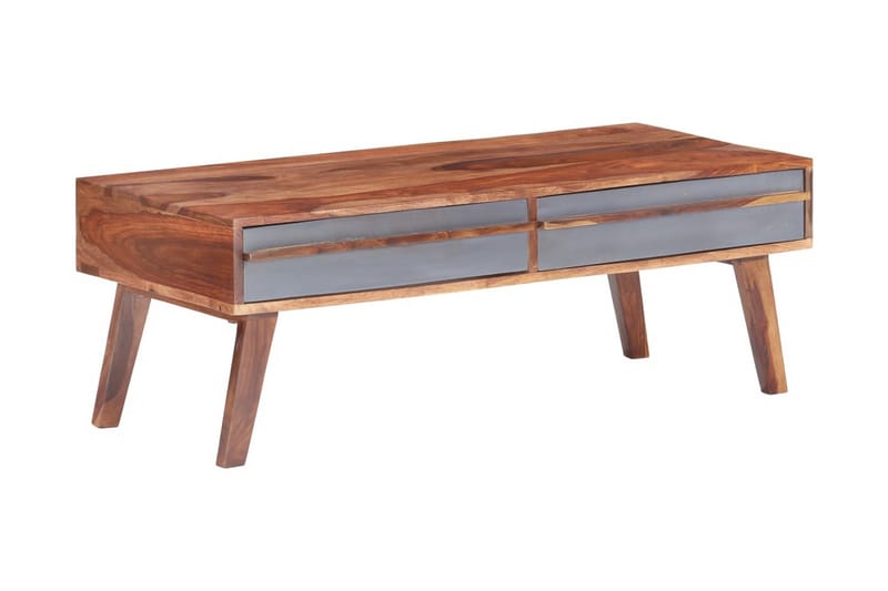 Soffbord grå 110x50x40 cm massivt sheshamträ - Grå - Möbler - Vardagsrum - Soffbord & vardagsrumsbord - Soffbord