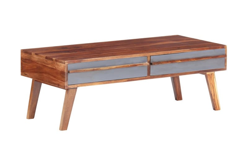 Soffbord grå 110x50x40 cm massivt sheshamträ - Grå - Möbler - Vardagsrum - Soffbord & vardagsrumsbord - Soffbord