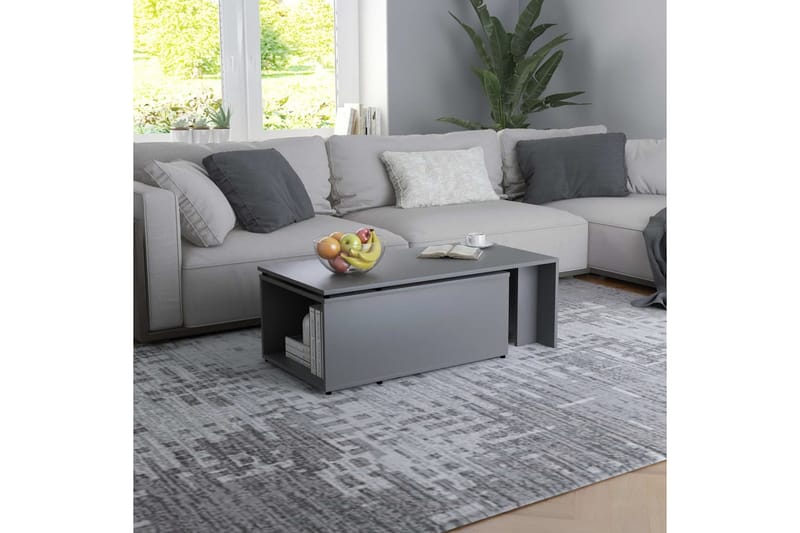Soffbord grå 150x50x35 cm spånskiva - Grå - Soffbord - Bord