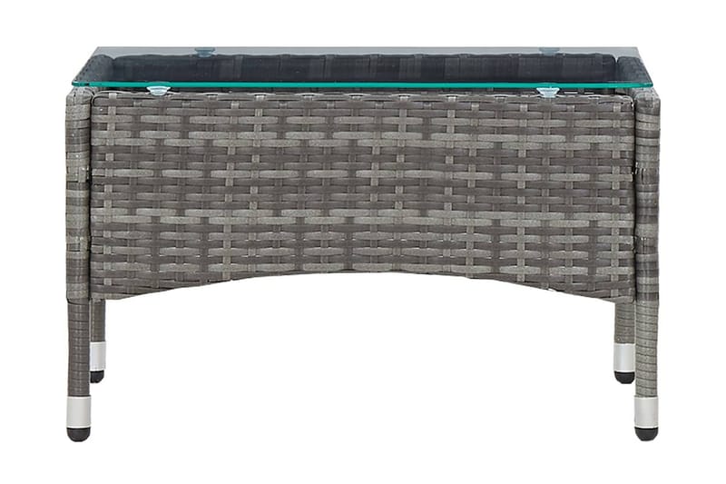 Soffbord grå 60x40x36 cm konstrotting/glas - Möbler - Vardagsrum - Soffbord & vardagsrumsbord - Soffbord