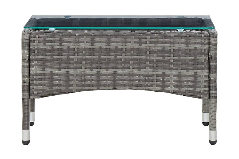 Soffbord grå 60x40x36 cm konstrotting/glas - Soffbord - Bord