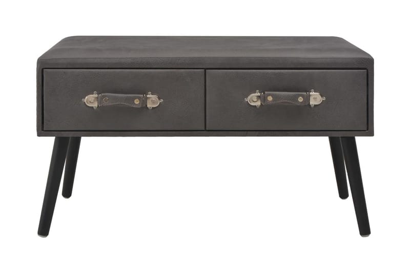 Soffbord grå 80x40x46 cm konstläder - Grå - Soffbord - Bord