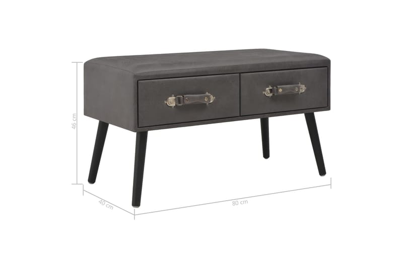Soffbord grå 80x40x46 cm konstläder - Grå - Möbler - Vardagsrum - Soffbord & vardagsrumsbord - Soffbord