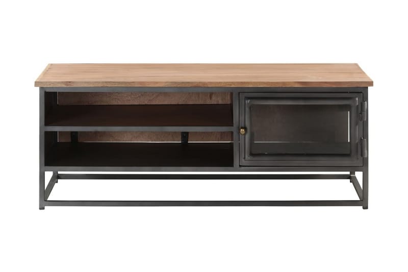 Soffbord grå 90x50x35 cm massivt akaciaträ - Grå - Bord - Soffbord