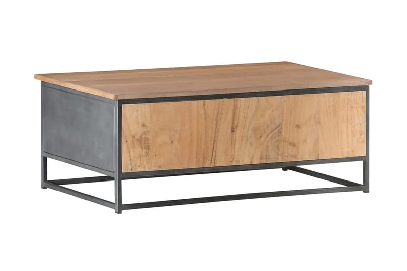 Soffbord grå 90x50x35 cm massivt akaciaträ - Grå - Möbler - Vardagsrum - Soffbord & vardagsrumsbord - Soffbord