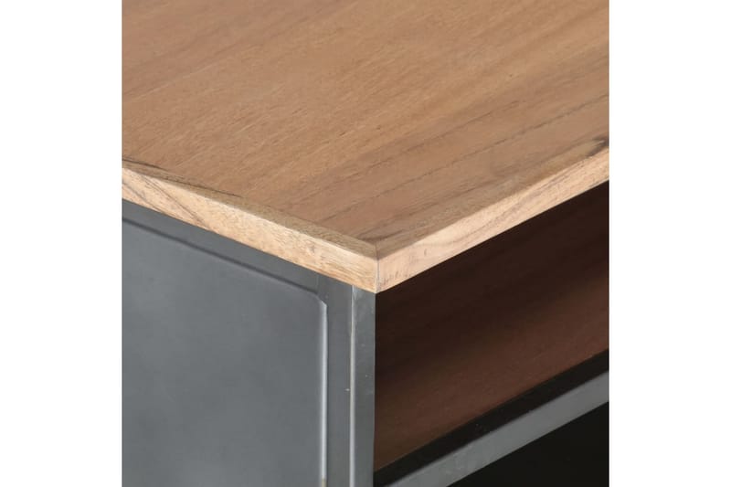 Soffbord grå 90x50x35 cm massivt akaciaträ - Grå - Möbler - Vardagsrum - Soffbord & vardagsrumsbord - Soffbord