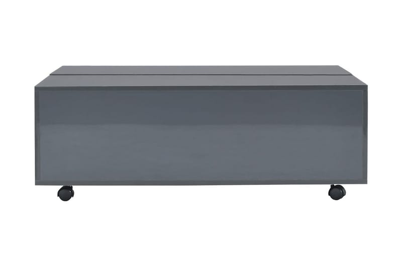 Soffbord grå högglans 100x100x35 cm - Grå - Soffbord - Bord