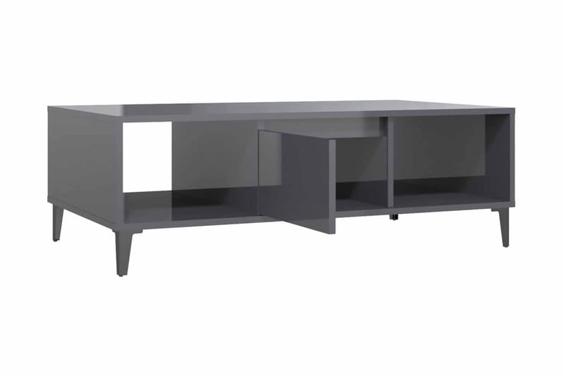 Soffbord grå högglans 103,5x60x35 cm spånskiva - Grå - Soffbord - Bord