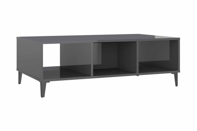 Soffbord grå högglans 103,5x60x35 cm spånskiva - Grå - Möbler - Vardagsrum - Soffbord & vardagsrumsbord - Soffbord