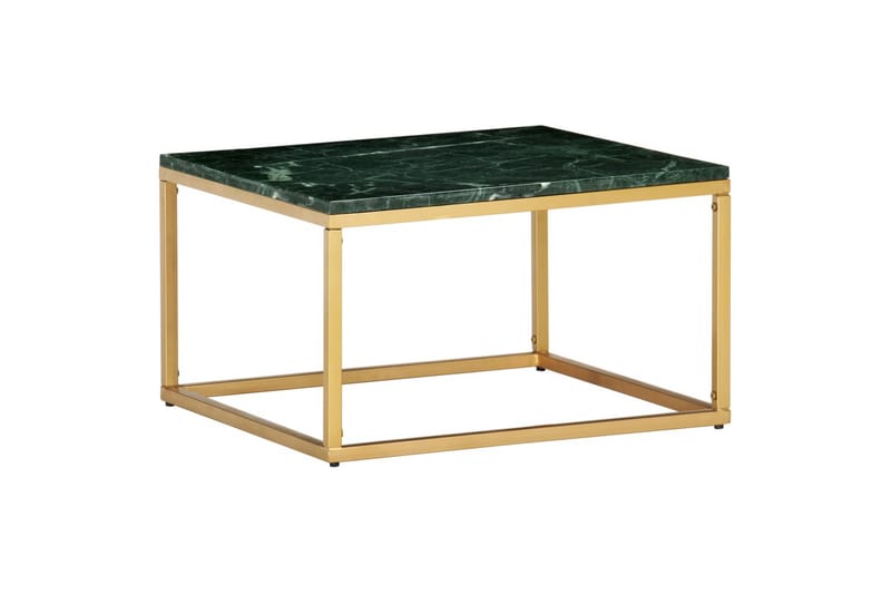 Soffbord grön 60x60x35 cm äkta sten med marmorstruktur - Grön - Marmorbord - Soffbord - Bord