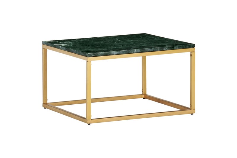 Soffbord grön 60x60x35 cm äkta sten med marmorstruktur - Grön - Möbler - Vardagsrum - Soffbord & vardagsrumsbord - Soffbord