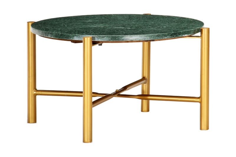 Soffbord grön 60x60x35 cm äkta sten med marmorstruktur - Grön - Soffbord - Bord