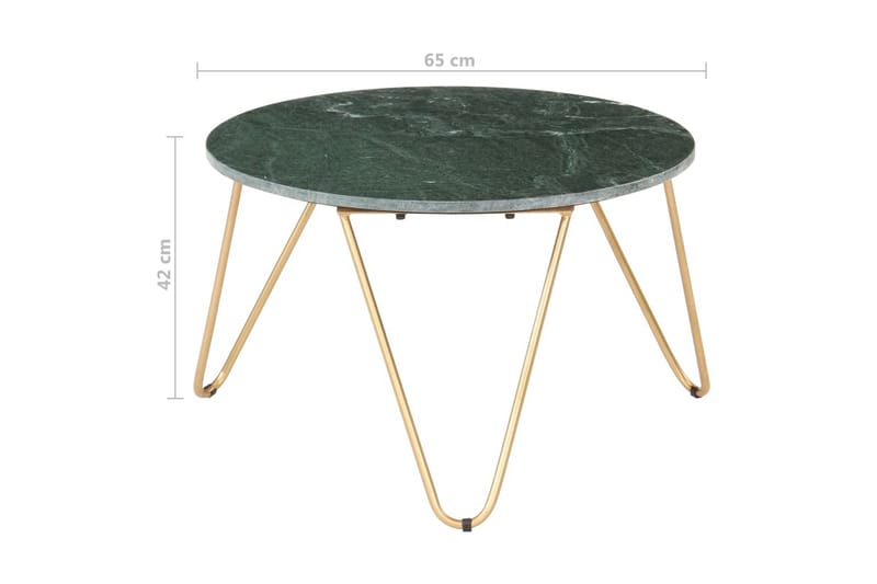 Soffbord grön 65x65x42 cm äkta sten med marmorstruktur - Grön - Möbler - Vardagsrum - Soffbord & vardagsrumsbord - Soffbord