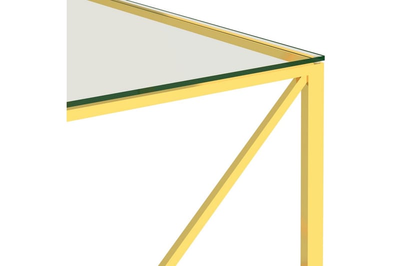 Soffbord guld 55x55x55 cm rostfritt stål och glas - Guld - Soffbord - Bord