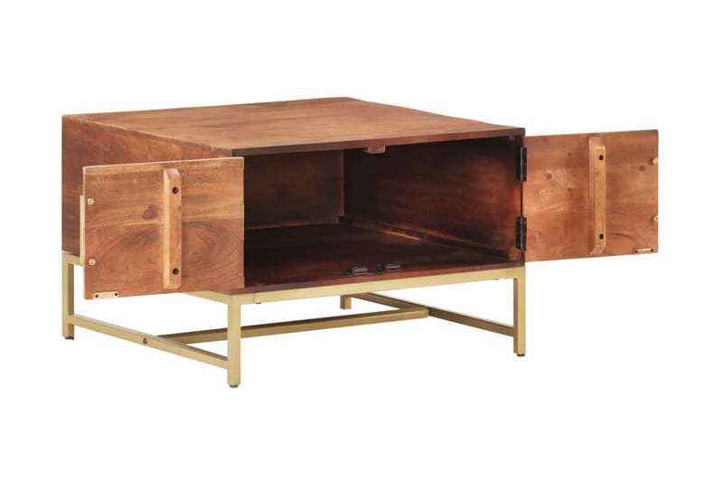Soffbord honungsValnötsbrun 67x67x45 cm massivt akaciaträ - Valnötsbrun - Möbler - Vardagsrum - Soffbord & vardagsrumsbord - Soffbord