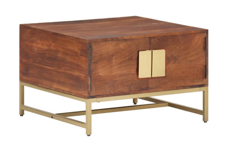 Soffbord honungsValnötsbrun 67x67x45 cm massivt akaciaträ - Valnötsbrun - Möbler - Vardagsrum - Soffbord & vardagsrumsbord - Soffbord