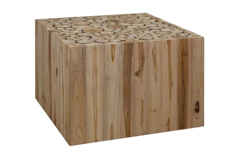 Soffbord i äkta teak 50x50x35 cm - Brun - Möbler - Vardagsrum - Soffbord & vardagsrumsbord - Soffbord
