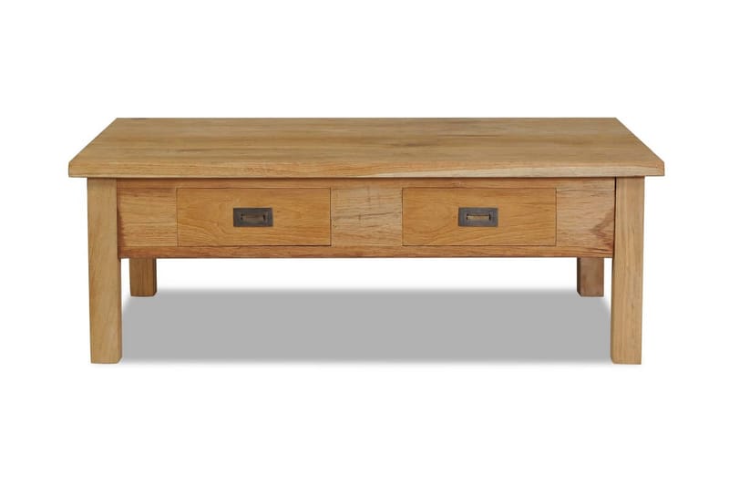 Soffbord i massiv teak 100x60x35 cm - Brun - Soffbord - Bord