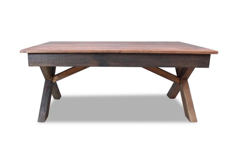 Soffbord i massivt återvunnet trä 110x60x45 cm - Brun - Möbler - Vardagsrum - Soffbord & vardagsrumsbord - Soffbord