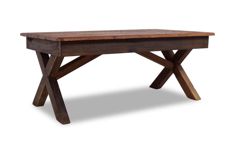 Soffbord i massivt återvunnet trä 110x60x45 cm - Brun - Möbler - Vardagsrum - Soffbord & vardagsrumsbord - Soffbord