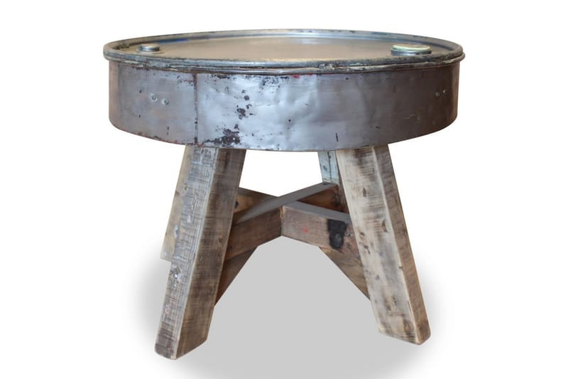 Soffbord i massivt återvunnet trä 60x45 cm silver - Brun - Möbler - Vardagsrum - Soffbord & vardagsrumsbord - Soffbord