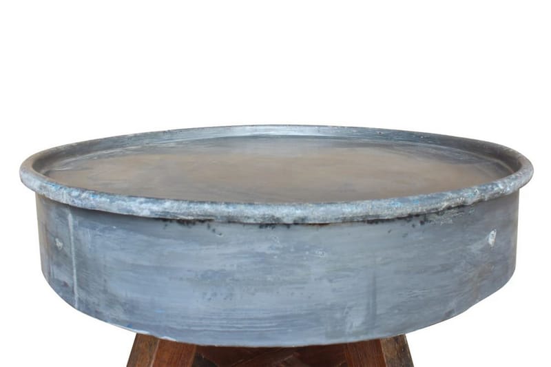 Soffbord i massivt återvunnet trä 60x45 cm silver - Brun - Möbler - Vardagsrum - Soffbord & vardagsrumsbord - Soffbord