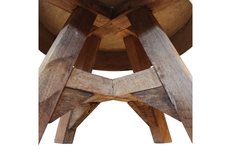 Soffbord i massivt återvunnet trä 60x45 cm silver - Brun - Soffbord - Bord