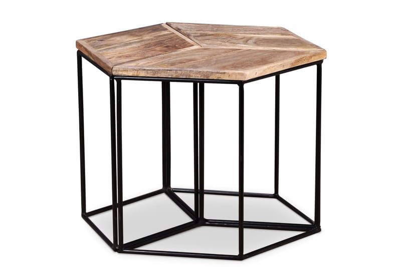 Soffbord i massivt mangoträ 48x48x40 cm - Brun - Möbler - Vardagsrum - Soffbord & vardagsrumsbord - Soffbord