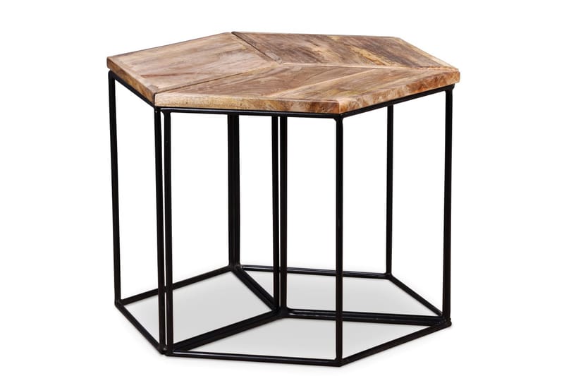 Soffbord i massivt mangoträ 48x48x40 cm - Brun - Möbler - Vardagsrum - Soffbord & vardagsrumsbord - Soffbord