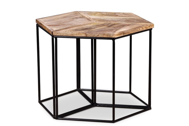 Soffbord i massivt mangoträ 48x48x40 cm - Brun - Möbler - Vardagsrum - Soffbord & vardagsrumsbord - Soffbord