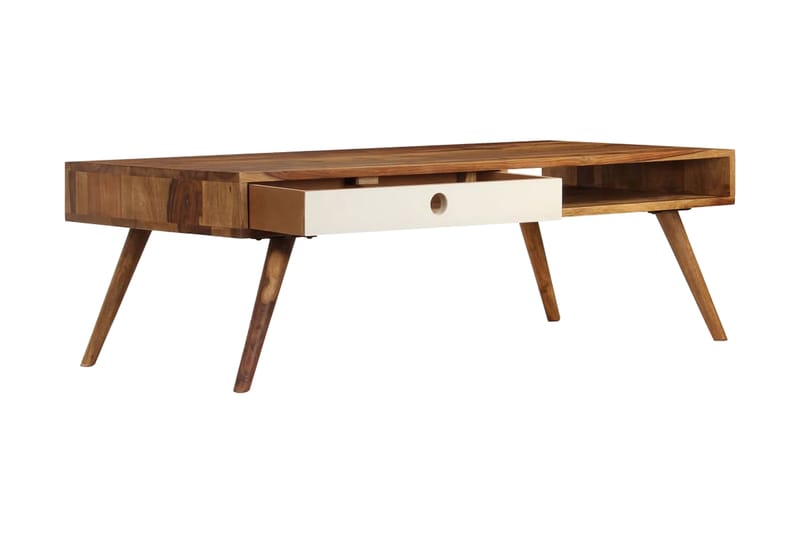 Soffbord i massivt sheshamträ 110x50x35 cm - Brun - Möbler - Vardagsrum - Soffbord & vardagsrumsbord - Soffbord